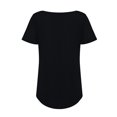 thumbnail image 6 of asdoklhq Womens Plus Size Tops Clearance Fashion Woman 0-Neck Short Sleeve Tops T-Shirt Summer Solid Loose Blouse, 6 of 8