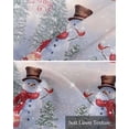thumbnail image 6 of Winter Snowman Linen Curtain Valance for Bedroom/Bathroom/Kitchen/Office/Living/Dining Room Windows,Christma Tree Christma Plaid Bird Rod Pocket Topper Drapes Decorative Cafe Drapery Panel 60x18, 6 of 6