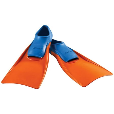 Aeris Velocity Fins - FINIS Long Floating Fin Jr. in Blue/Orange, Size 11-1