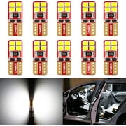 Phinlion Super Bright 2835 8-SMD LED Bulbs for Car Interior Dome Map Door Courtesy License Plate Lights Wedge T10 168