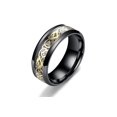 thumbnail image 4 of Kmbangi Men's Jewelry Rings Silver Dragon Titanium Wedding Rings, 4 of 4