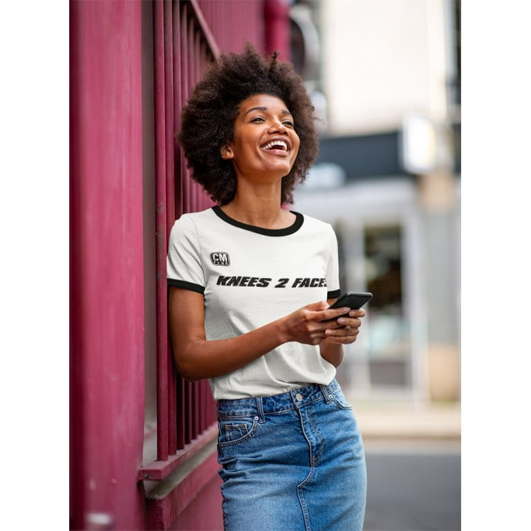 CM Punk Knees 2 Faces 25/8/365 White Ringer Mens T-shirt M