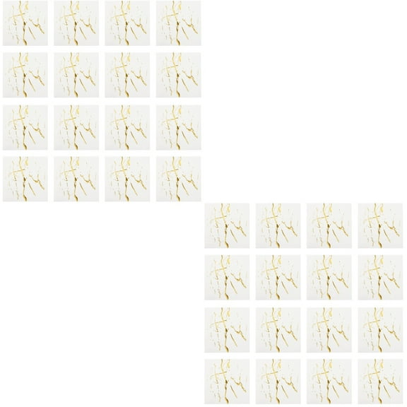 FONDOTIN Golden Birthday Napkins, Marbling Paper Napkins for Party, 40Packs