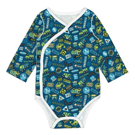 

Coaee Machinery Road Construction for Soft Cotton Baby Long-Sleeve Bodysuit Girls Boys Bodysuit Romper