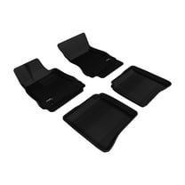 3D MAXpider Complete Set Custom Fit All-Weather Floor Mat for Select Mercedes-Benz S-Class Models - Kagu Rubber (Black)
