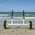 thumbnail image 6 of Tcbosik Sit-On-Top Kayak Cart with 10-Inch Solid PU Wheels, Ultra-Light Aluminum Plug-in Kayak Dolly for Sand & Gravel, Detachable Portable Kayak Trolley for Fishing Kayaks, Green, 6 of 9