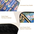 thumbnail image 5 of FORMRS Makeup Bag Travel Cosmetic Organizer for Women Fold Flat Zipper Pouch with Handle, Blue Window, 5 of 8