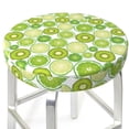 thumbnail image 3 of Lsque Kiwi Lemon Round Bar chair cushion covers Velvet Fabric Premium Comfort Protects from Scratches and Stains for 14-17 Inch Chair- 12 inch, 3 of 7