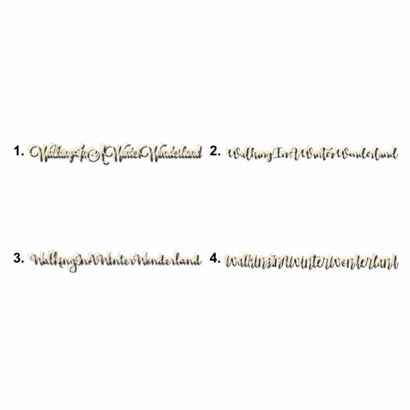 Walking in a Winter Wonderland Sign Unfinished Wood Cutout Home Decor DIY Option 4- 30" Wide / 1/2"