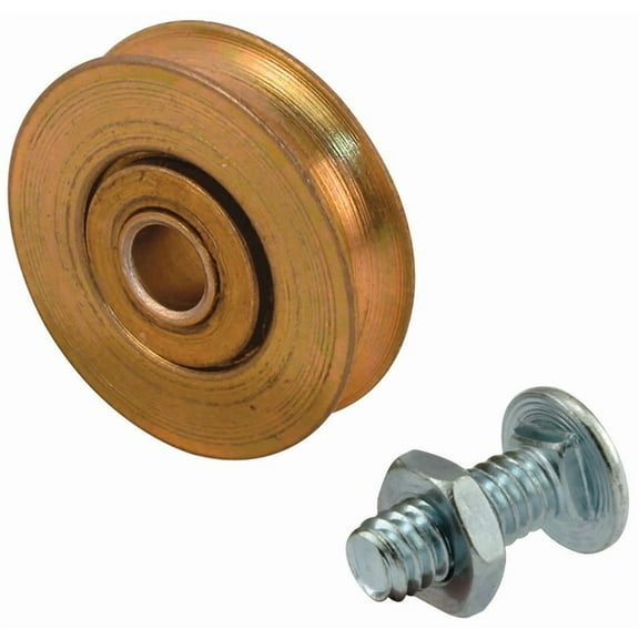 1/4 in. Iinside Diameter x 1-1/4 in. Outside Diam. Steel Unfinished Sliding Door Ball Bearing Roller (2-pack)