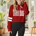 thumbnail image 2 of KPOPLK Girls Casual Hoodie Long Sleeve Lightweight Hooded Sweatshirt Pullover Tops(9-10 Y,Red), 2 of 6