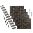thumbnail image 1 of FASÄDE Rings Decorative Vinyl Backsplash 15 sq ft Kit in Smoked Pewter, 1 of 6