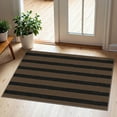 thumbnail image 6 of Patio Rug, Balcony Rug, Black Tan Striped Rug for Front Porch, Non-Slip Washable Doormat, 1Pcs Farmhouse Neutral Non Shedding Indoor Carpet, Holiday Decorative Carpet 31.4x19.7 In, 6 of 7