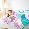 thumbnail image 4 of Castle Fairy Sea Mermaid Twin Comforter Sets,Ocean Seahorse Jellyfish Bedding Set, 4 of 8