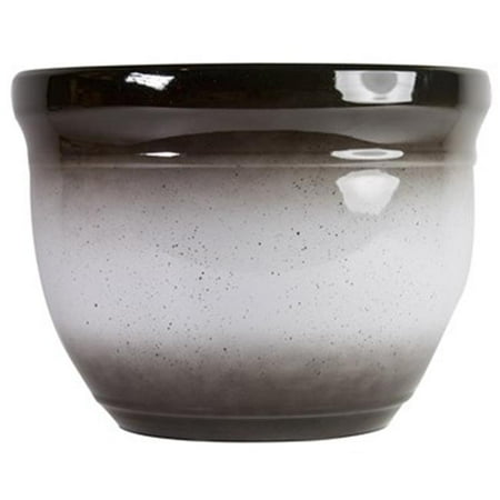 15 in. Gradient Madison Planter  Brown & White