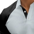thumbnail image 5 of JOANKDMI Golf Shirts for Men Short Sleeve Contrast Raglan Sleeve Color Block Athletic Tees Moisture Wicking Casual Button Tops Breathable Tennis Pullover S-5XL, 5 of 5
