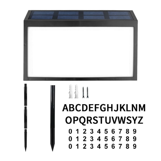 Solar Letters/numbers Solar House Number Light Solar Address Sign, Waterproof Address Numbers ...