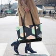thumbnail image 4 of FORMRS Canvas Laptop Tote Bag for Women with 15.6" Computer Compartments Shoulder Handbag, Black Cubes, 4 of 7