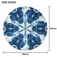 thumbnail image 6 of Indigo Tie Dye Floral Mandala Round Tablecloth 60"x60",Wrinkle Wipeable Table Cloth for Kitchen Dining Room Picnic Patio Party, 6 of 6
