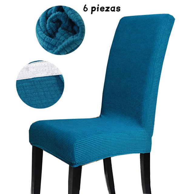 Fundas elásticas para sillas de comedor con tela Jacquard texturizada a cuadros, funda para silla Parsons, protectores gruesos para sillas