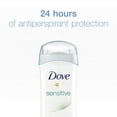 thumbnail image 3 of Dove Antiperspirant Deodorant Stick for Women Sensitive Skin Invisible Solid, 2.6 oz, 3 Pack, 3 of 9