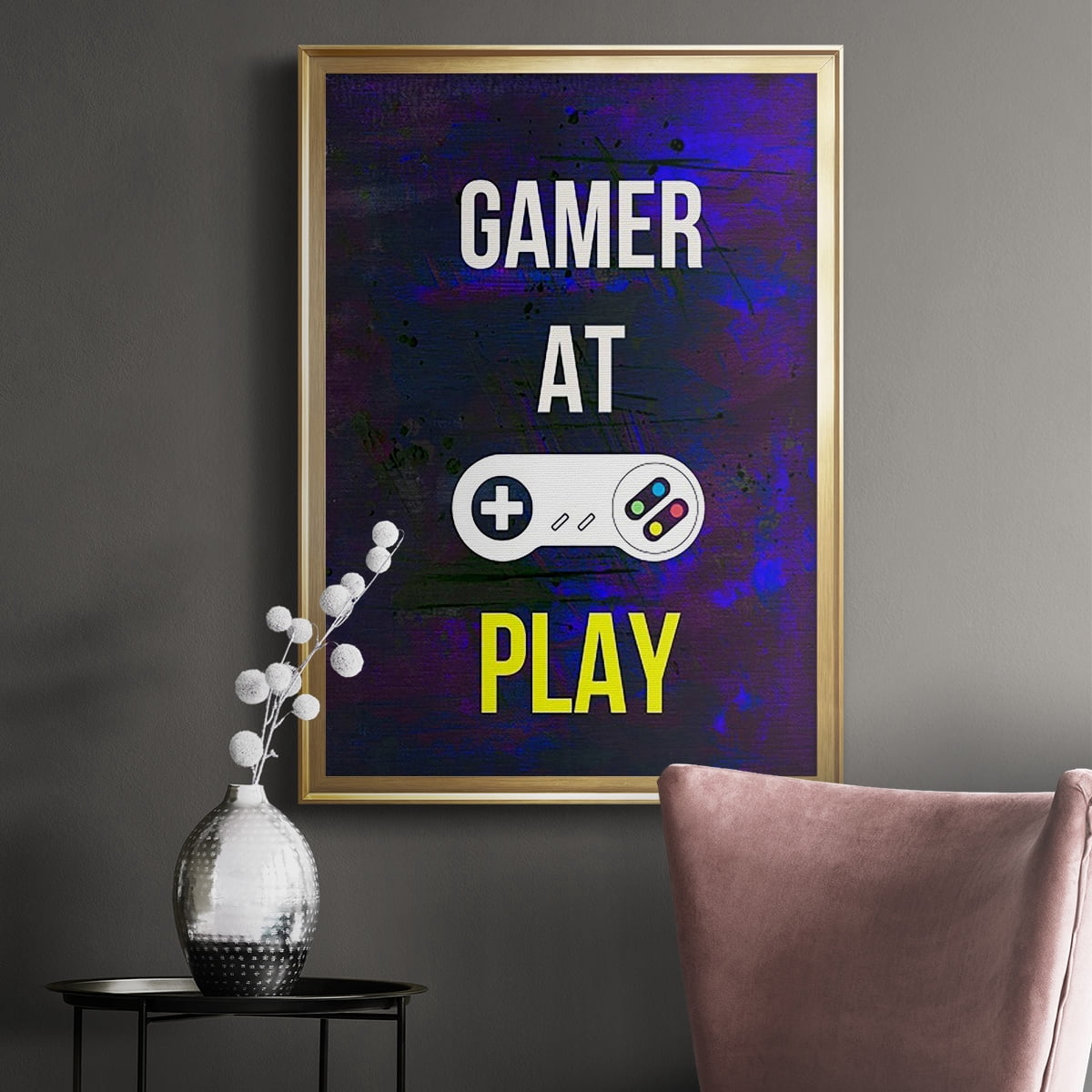 Gamer at Play VI Premium Framed Print, in Gold, Black, or Silver - Ready to Hang