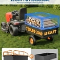 thumbnail image 2 of Heavy Duty 15 Cubic Feet Steel Tow Behind Dump Cart 750Lbs Capacity Garden Trailer, Pull Behind Utility Dump Trailer for Lawn Mower & Yard Work, 2 of 7