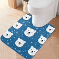 thumbnail image 2 of Yayeee Bath Rugs for Bathroom Floor Set of 2 Non Slip Fluffy Soft Absorbent Mat, Blue Polar Bear, 2 of 7