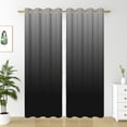thumbnail image 2 of Nanqianyi Black Ombre Blackout Curtains 42 X 96 Inch Length for Bedroom, Black Grey Gradient Window Curtain Thermal Insulated Drapes 2 Panels Set, 2 of 10