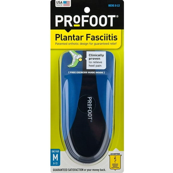 ProFoot Plantar Fasciitis Heel Insert Men's, 1 pair (Pack of 3)