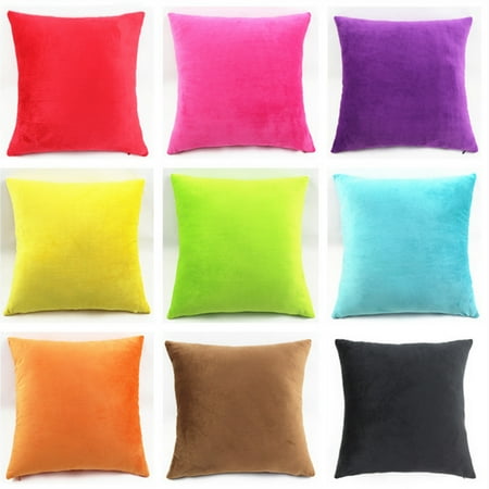 Meigar Pure Color Linen Cotton Throw Pillow Cushion Cover Clearance Square Shaped Standard Decorative Pillowslip Pillowcase Protector Case for Sofa Couch Chair Car Seat Decor