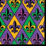 Fleur De Lis 36 ct Beverage Napkins Value Size Mardi Gras