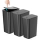 thumbnail image 1 of 3 Botes de Basura de Plástico,Cubo de Basura Impermeable, Cubeta de Basura de Baño,Bote de Basura con Tapa, Capacidad de 10 L,Para Recámara, Cocina, Sala de,Baño. (Negro), 1 of 7