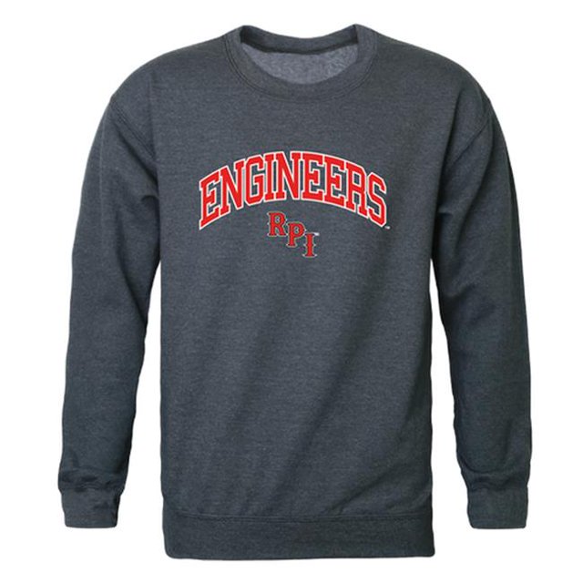 W Republic 541-367-HCH-04 Rensselaer Polytechnic Institute Chandail en Molleton Ras du Cou pour Hommes Campus Charbon Chiné - Extra Large