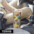 thumbnail image 6 of Pioneer Flower Floral Print Pattern 20oz Skinny Tumbler with Straw & Lid, Double Wall Vacuum Insulated Cup, Leak-Proof, Cup Holder Friendly, Hot 6H Cold 12H, 6 of 6