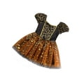 thumbnail image 2 of Qiylii Girls Halloween Dress, Square Collar Short Puff Sleeves Star Print Dress, 2 of 7