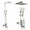 Brushed Nickel, variant on Luxurious Brushed Nickel Bathroom Shower Faucet Ultra-thin 8" Stainless Steel Rainfall Shower Head Hot Cold Water Mixer Kit