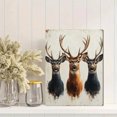thumbnail image 2 of Qisvanset Framed Canvas Wall Art 12x16 Inch Neutral Tone Deer Wildlife Country Home Wall Art, 2 of 5