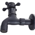 thumbnail image 1 of Grifo de agua fría vintage con interfaz G1/2 de un solo mango - Grifo de fregona montado en la pared para lavabo de baño (negro) esquí esquí Gafas de esquí, 1 of 5
