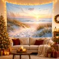 thumbnail image 3 of Sandy Beach Path with Sea Oats at Sunset, Peaceful Coastal Wall Art for Beach Lovers, Seaside Nature Decor, Housewarming Gift Tapestry Wall Hanging for Living Room and Bedroom, 3 of 7