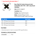 thumbnail image 2 of Rear Shaft All Joints Universal Joint - Compatible with 1993 - 2001 Jeep Grand Cherokee 1994 1995 1996 1997 1998 1999 2000, 2 of 2