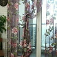 thumbnail image 1 of Rideau de Porte en Voile de Fleur Panneau en Tulle Traitement de Fenêtre en Tulle Rideaux, 1 of 7