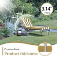 thumbnail image 2 of Outdoor Chaise Lounge Cushion, High-Density Foam Fill Patio Furniture Bench Cushions with Ties, Thicken Waterproof Replacement Back Chaise Cushions for Pool, Sand Beach (Yellow White Stripes), 2 of 6