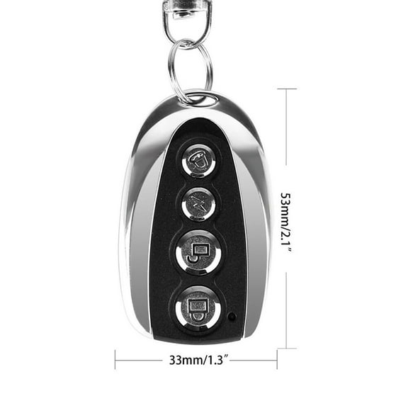 Masteelf Universal Selflearning 433Mhz Remote Control for Garage Door in Silver Plastic with Emission Distance 50 to 100 m