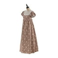 thumbnail image 3 of Women's Regency Inspired Vintage High Waist Victorian Tea Dress Elegant Long Gown, 3 of 7
