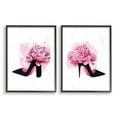 thumbnail image 2 of Stupell Industries Flower Heel Pink Black Glam Fashion Design Framed Wall Art by Grace Popp, 2 of 5