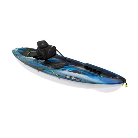 Pelican Sentinel 100X EXO Angler - Sit-on-top Kayak - Fishing Kayak - Lightweight one Person Kayak 10 ft - Neptune
