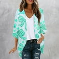 thumbnail image 1 of LOVZFMLL Cardigan pour Femmes Mode Décontractée Printemps et Été Imprimé Manches 1/2 Cardigan Haut, 1 of 5