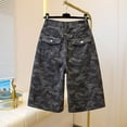 thumbnail image 6 of Bmisegm Capris Pants for Women Cargo Wide Leg Cropped Relaxed Fit 7/8 Length Denim Style Trousers Jean Pants for Women _003 L, 6 of 8