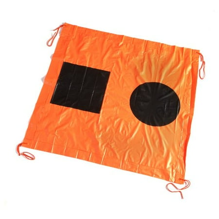 Exam Room Standard Signal Flags - 78341 3-Foot S.O.S. Distress Signal Flag, Black circle and square printed on international orange flag By SEACHOICE